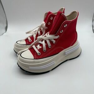 Converse Chuck Taylor All Star Shoes Platform High Top Red Canvas Womens 5.5